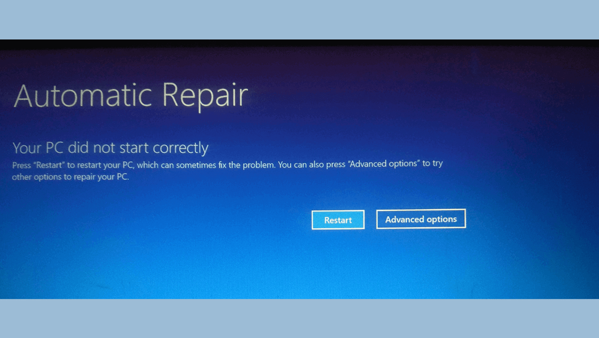 Preparing Automatic Repair